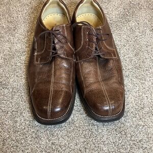 Studio Belvedere Bay‎ Bridge Mens Brown Grained Leather Oxfords 12 EEE Brazil